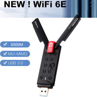 Adaptador WiFi USB Tri-Banda AX3000 Wifi 6e RTL8832CU para Receptor Satelital, Envío Directo
