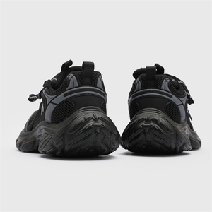Zapatillas Deportivas Unisex Negras con Plataforma, Transpirables, con Suela Gruesa, que Aumentan la Altura, Casuales, para Caminar - Product Image 6