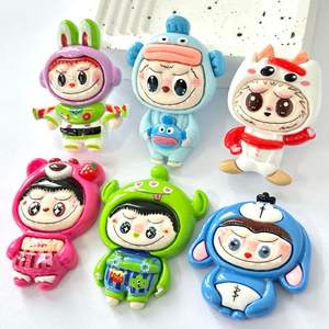 Anime Three Eyes Strawberry Bear Doll Resin Accessories Cream Gel DIY Hair Accessories Headline Phone Case Large DIY Christmas - Product Image 3