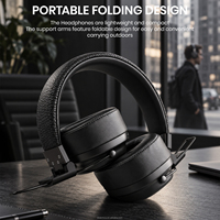 Headset Gaming Ergonomis Baru Bluetooth 5.3 Headphone Nirkabel Bantalan Kepala Kulit Empuk Bantalan Telinga Busa Memori Lampu RGB