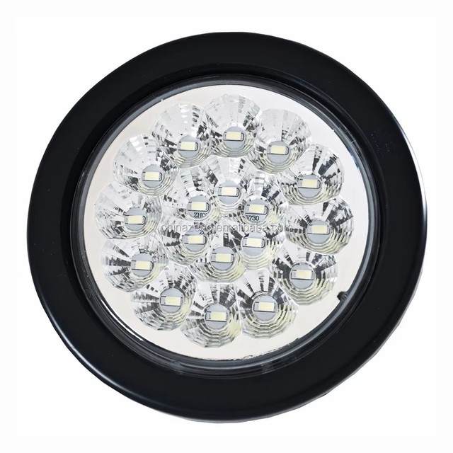 18 LED Round Stop Turn Tail Backup Reverse Truck Lights