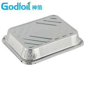 Barquette en aluminium 9x7 pouces, 5 lb, oblongue, grande, 50 oz, rectangulaire, pour traiteur, fête, livraison de repas - Product Image 3