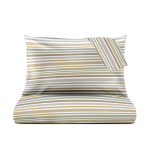 ชุดปลอกผ้านวมผ้าฝ้าย100% สีรุ้งลายขวางพร้อมปลอกหมอนขนาด80x80ซม. ลายเยอรมันขนาด30x30 76X56พิมพ์สี - Product Image 1