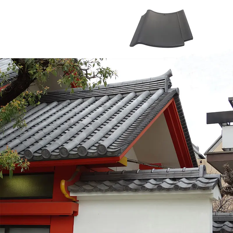 Japanse Stijl Klei Dak Shingles Blauwe Dakpannen Gebruik Voor Theehuis Tempel Dak