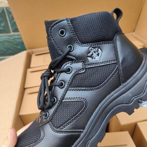 รองเท้าฝึกซ้อมฤดูร้อนสำหรับผู้ชาย สีดำ ตาข่าย หุ้มข้อสูง พื้นยาง ส้นเตี้ย รองเท้าบูทออกกำลังกาย - Product Image 3