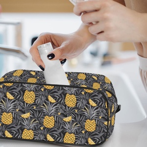 Sac de toilette imperméable à double fermeture éclair, grande capacité, portable, design ananas, prix abordable, logo personnalisé - Product Image 6