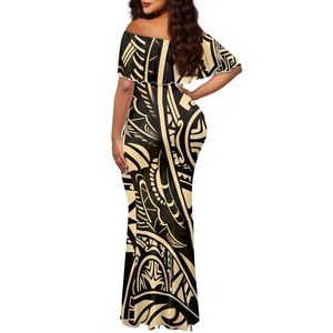 Vendite dirette in fabbrica abito personalizzato personalizzato con motivo a isola pacifica polinesiano Elei tribale gonna lunga <span class=keywords><strong>abbigliamento</strong></span> femminile - Product Image 3