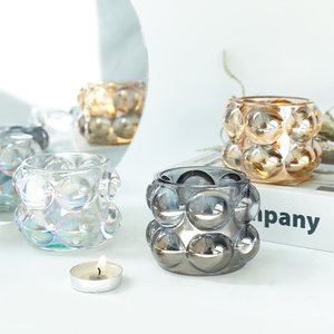 นอร์ดิกแก้วคริสตัลขนาดเล็กฟองเชิงเทียนโคมไฟเทียนขวดสำหรับสาวน่ารักของขวัญวันเกิดเครื่องประดับ - Product Image 1