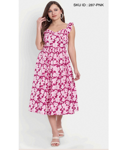 Vestido Casual de Verano para Mujer, Estampado Floral, de Algodón, Transpirable, Cintura Natural, Silueta en A, Ecológico, Elegante y a la Moda - Product Image 1