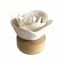 En gros personnalisé désodorisant en céramique fleur diffuseur huile essentielle arôme pierre + bois diffuseur SA-2108