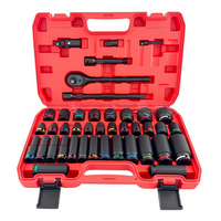 Clé à cliquet à 72 dents avec douilles à anneau épaissies colorées, jeu d'outils de 1/2 pouce en acier au chrome-vanadium, outils à main