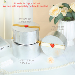 Fashionable Large Pink Round <strong>Wedding</strong> Gift <strong>Boxes</strong> Set <strong>Wedding</strong> Hamper Paper <strong>Post</strong> Box with Sponge Lining for Photo Frame - Product Image 2