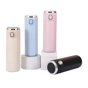 Double Wall Vacuum Insulated Bottle Bullet Cup with One-touch Bounce Cup Cover 304 Stainless Steel Custom Printing 420ml