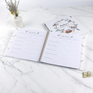 Vente en gros d'album pour nouveaux-nés <span class=keywords><strong>livre</strong></span> rigide de croissance en spirale impression de <span class=keywords><strong>livre</strong></span> de mémoire de ma première année de bébé - Product Image 3
