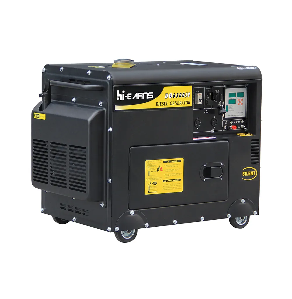 5KW electric start silent air cooled diesel generator with AVR system