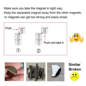 N52 1/2 इंच x 1/2 इंच 12 पैक नियोडिमियम मैग्नेट शक्तिशाली सिलेंडर चुंबकीय धारक लिफ्ट उपकरण मोटर के लिए सार्वभौमिक आर्क चुंबक - Product Image 5
