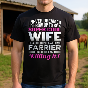 Farrier's <b>Wife</b> T Shirt For <b>Wife</b> Of Farrier T-Shirt - Product Image 3