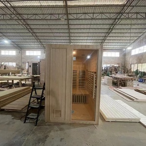 Sauna sec portable en bois de pruche infrarouge de luxe pour 4 personnes, intérieur/extérieur, à vendre - Product Image 3