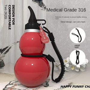 Vente en gros, nouvelle tasse à eau de sport à sangle portable de grande capacité, bouilloire en métal pour <span class=keywords><strong>gourde</strong></span> Taiji avec <span class=keywords><strong>gourde</strong></span> thermos d'accompagnement - Product Image 4