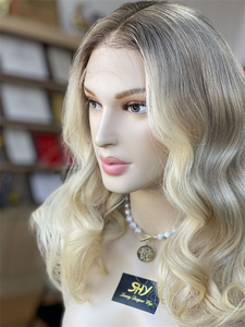 Pelucas de Cabello Virgen de Lujo con Encaje Frontal Transparente HD, Pequeñas, Sin Pegamento, con Ondas Sueltas, Personalizables, con Raíz Negra - Product Image 4