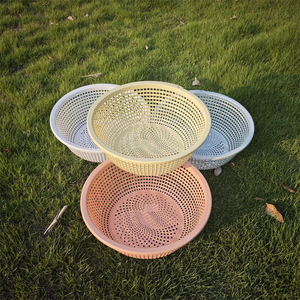 Panier de drainage en plastique 35x13 cm, passoire creuse pour fruits et légumes, organisateur de cuisine, grand tamis à riz - Product Image 1