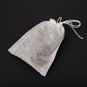 Bolsa de filtro de té de tela no tejida sin blanquear con cordón, fácil de transportar, con logotipo personalizado OEM/ODM, para baño de pies y baño de hierbas medicinales - Product Image 1