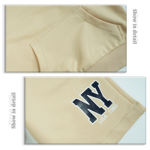 OEM <strong>Boys</strong> <strong>Clothing</strong> Sets 4-5 Years Casual Two-Piece 100% Cotton Hoodie Bermuda Short Outfit Customized Color Custom Designs Print - Product Image 6