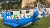 Bateau Dragon Gonflable Rouge Personnalisé à Voie Unique, Certifié CE, en PVC, pour Jeux de Remorquage en Eau Chaude et Location