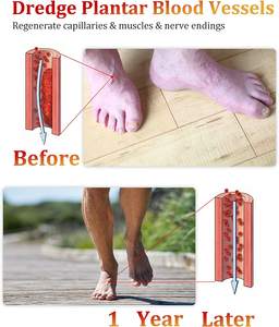 Venda quente Unisex terapeuta sapatos artesanais madeira reflexologia acupressão pé massagem chinelo - Product Image 2