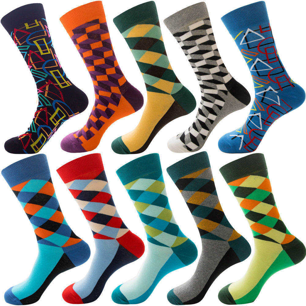 Xianghui Cheap Wholesale Good Quality Custom logo Men and Women Colorful Cotton Dress Tube Funny Crew Fruit Sock