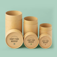 Boîte d'emballage en tube rond en carton kraft de qualité alimentaire, avec logo personnalisé, biodégradable, pour café et thé