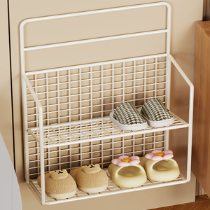 Étagère de rangement pour vêtements de salle de bain, porte-serviettes de salle de bain, sans perçage, étagère murale pour toilettes - Product Image 3