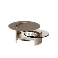 Ensemble de tables et chaises en verre pour café, de luxe et moderne, pour les cafés