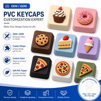 Custom Soft PVC 3D Dessert Keycaps Cute Donut Cupcake Ice Cream Key Caps Kawaii Artisan Keycap for Mechanical Keyboard Wholesale