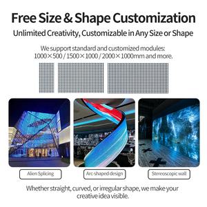 Écran LED transparent flexible couleur pleine P3.91 <span class=keywords><strong>Film</strong></span> de verre Publicité intérieure Animation créative de fenêtre CMS intégré - Product Image 4