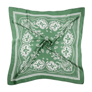 Nuevo Pañuelo Bandana de Seda Satinada de Alta Calidad Hecho a Medida, con Estampado Floral, Cuadrado, para Todas las Temporadas, para Mujer - Product Image 1