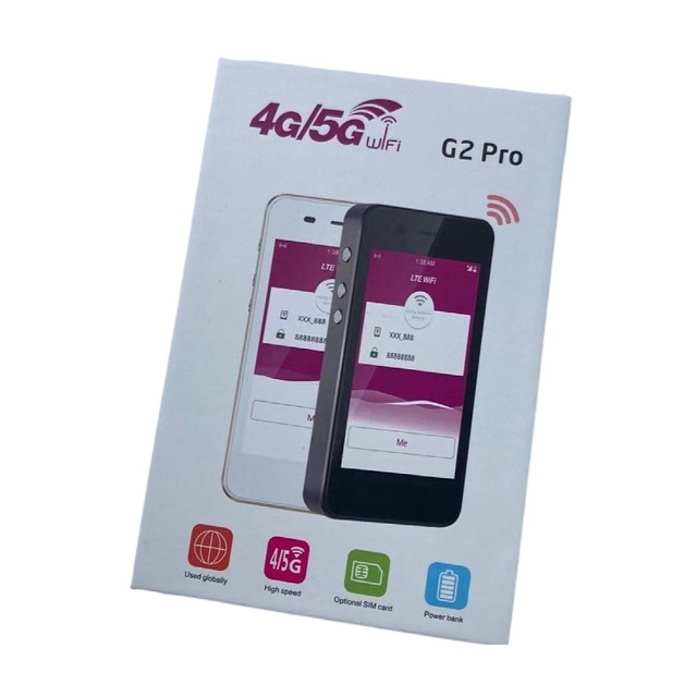 G2 Pro 4G LTE Wifi Hotspot with 7200Mah Power Bank 4G B1/3/5/7/8/17/20/39/40/41 and Touch Screen