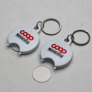 ऐक्रेलिक प्लास्टिक यूरो क्लिप सुपरमार्केट टोकन धारक सिक्का धारक कीचेन प्रकार-प्लास्टिक टोकन धारक कुंजी अंगूठी - Product Image 4