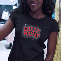 T-shirts personnalisés avec transfert de strass en cristal de haute qualité, motif Love Dance