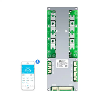 Batería de litio inteligente Jiabaida 150a 200a 8-20S BMS UART/BT/RS485/CAN/pantalla LCD LiFePO4 16S 48V calefacción BMS inteligente