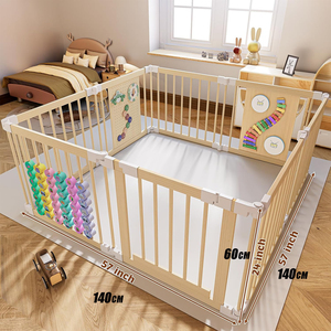 Box per Bambini Musicale con Tamburo e Pianoforte, Recinto in Legno da 145 cm, <span class=keywords><strong>Centro</strong></span> Attività Interattivo per Neonati - Product Image 6