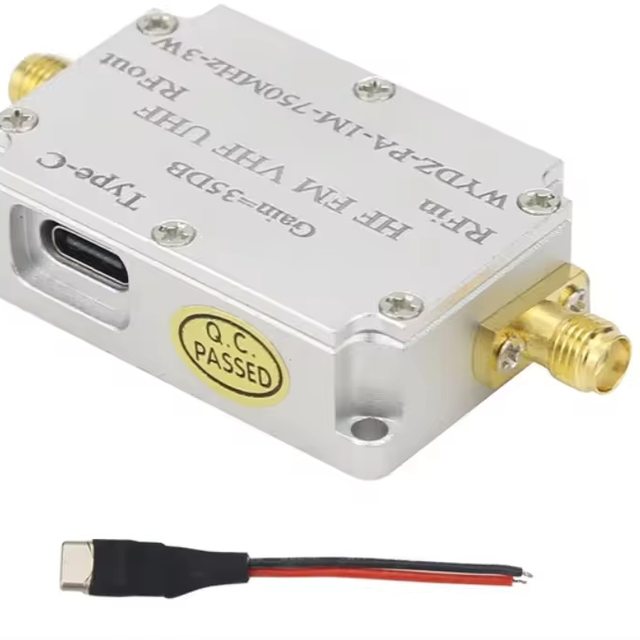 HF FM VHF UHF Broadband RF Power Amplifier FM Transmitter Amplifier Shell 35DB WYDZ-PA-1M-750MHz-3W 1MHZ-750MHZ RF rf Amplifier