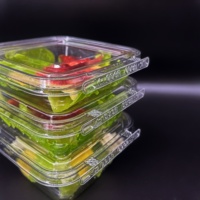 Conteneur alimentaire, biscuits, Dessert, emballage carré, boîte alimentaire jetable, boîte à bonbons de mariage, en plastique transparent, PET, sans impression, ECODE