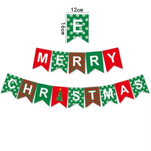 Guirlande de Noël transfrontalière décorative flocon de neige, bannière JOYEUX NOËL, <span class=keywords><strong>drapeau</strong></span> queue de pie - Product Image 4