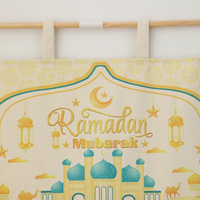 NUEVO PRODUCTO en Oferta, Decoración de Pared Familiar Gina para Eid, Calendario Organizador de Cuenta Regresiva para Ramadán de Algodón y Poliéster