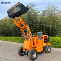 WGZN Minicargadora diésel compacta 4x4 de fácil reparación con cucharón articulado para agricultura y construcción