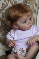NPK 24 pouces déjà fini poupée peinte à la main réaliste frecked 3D peau douce en Silicone fille bébé Reborn poupées