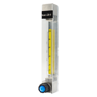 Débitmètre à rotamètre en verre avec vanne de commande pour micro-débitmètre à flotteur eau/air/gaz