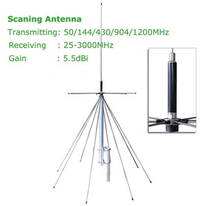 เสาอากาศกลางแจ้งแบบวงกว้าง 25-3000mhz ทำจากสแตนเลส สำหรับสถานีฐาน รุ่น Discone Antenna D130 - Product Image 2
