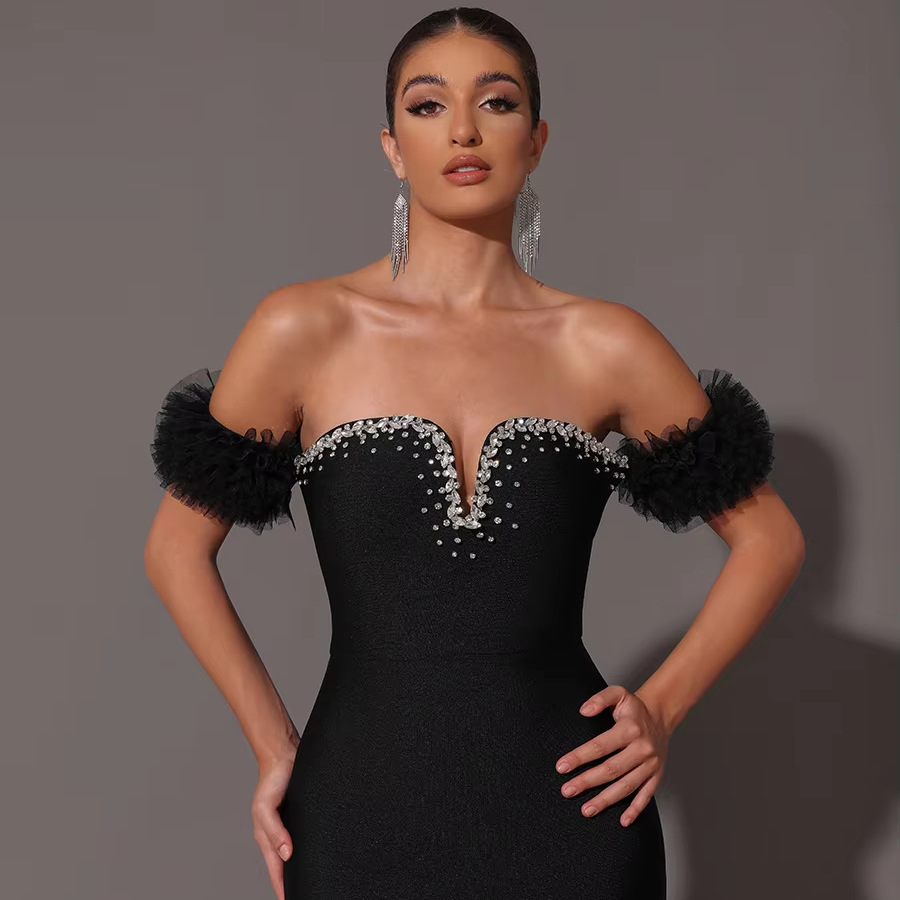 dress luxury celebrity Celebrity Party Light Luxury High-End Banquet Women's Evening Dress